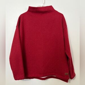 L.L. Bean Women’s Double L Soft Donegal Sweatshirt Funnelneck Rustic Red Cottage